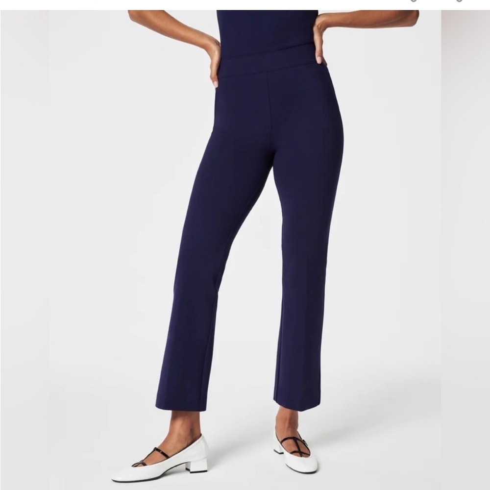 Spanx The Perfect Cropped Flare Classic Navy Blue Size Small - Picture 1 of 7